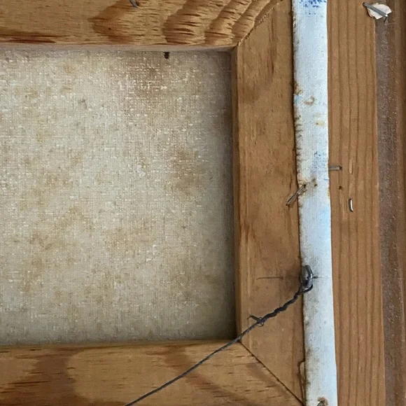 Lighthouse Beach Oil Painting MCM Oil on Canvas 1960s Retro Seagulls N Siebel - Picture 14 of 15